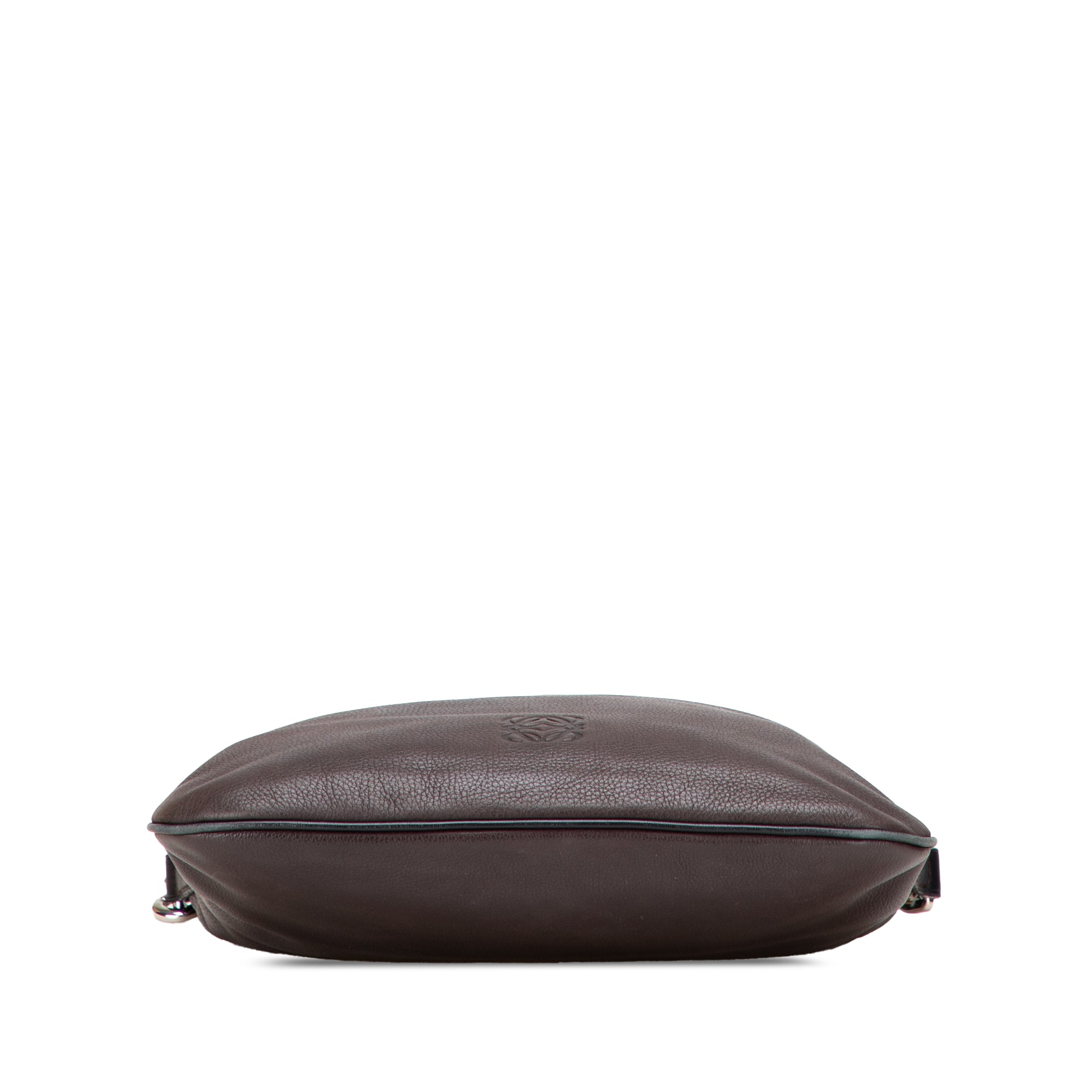 Anagram Leather Messenger Bag