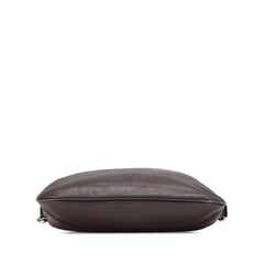 Anagram Leather Messenger Bag