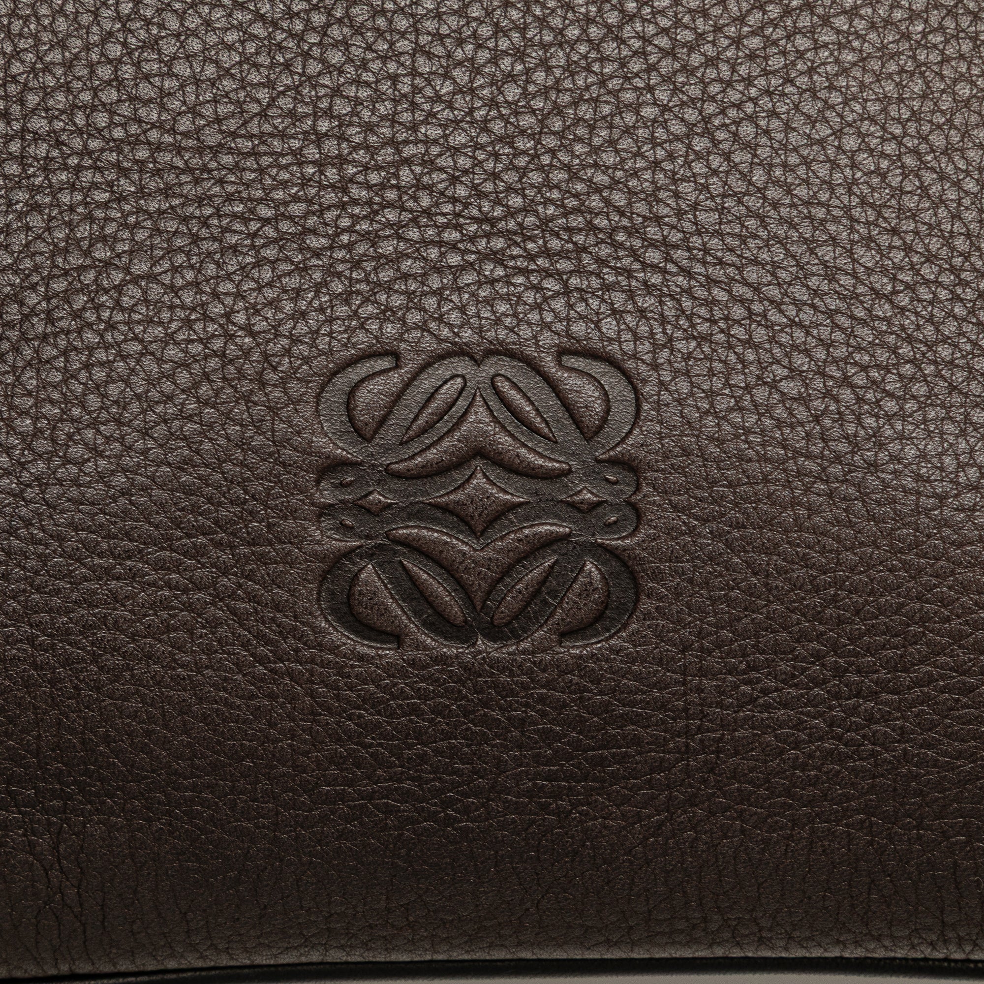 Anagram Leather Messenger Bag