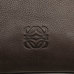 Anagram Leather Messenger Bag