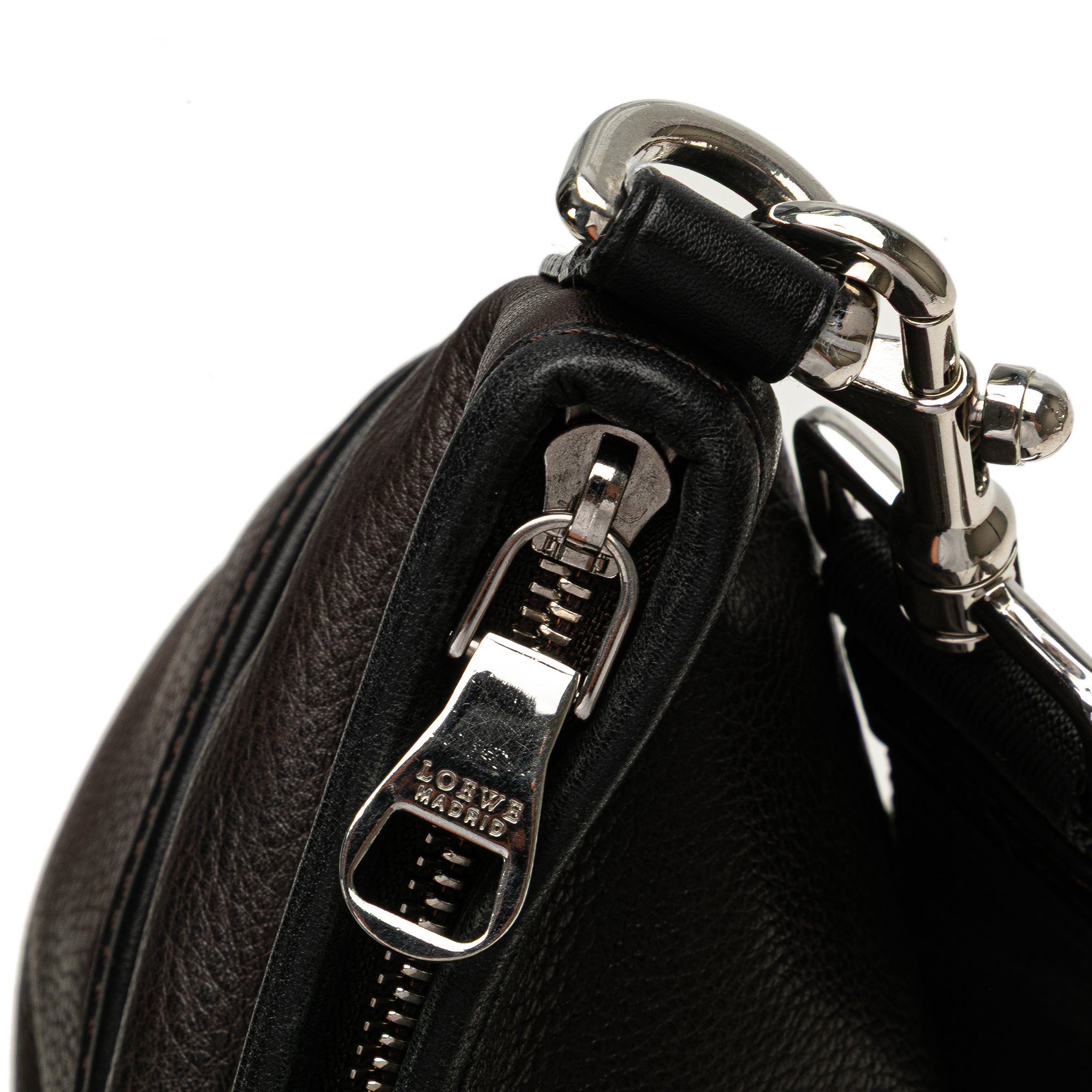 Anagram Leather Messenger Bag
