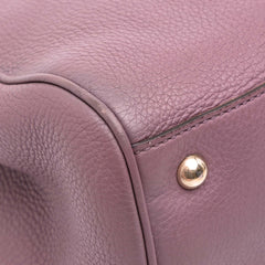 Medium Calfskin Bamboo Shopper Satchel