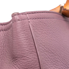 Medium Calfskin Bamboo Shopper Satchel