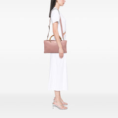 Medium Calfskin Bamboo Shopper Satchel