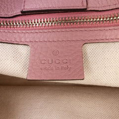 Medium Calfskin Bamboo Shopper Satchel