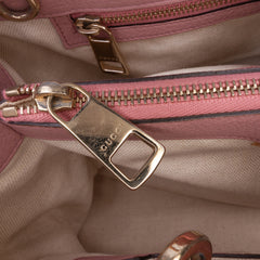 Medium Calfskin Bamboo Shopper Satchel