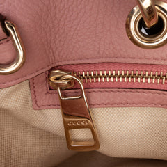 Medium Calfskin Bamboo Shopper Satchel