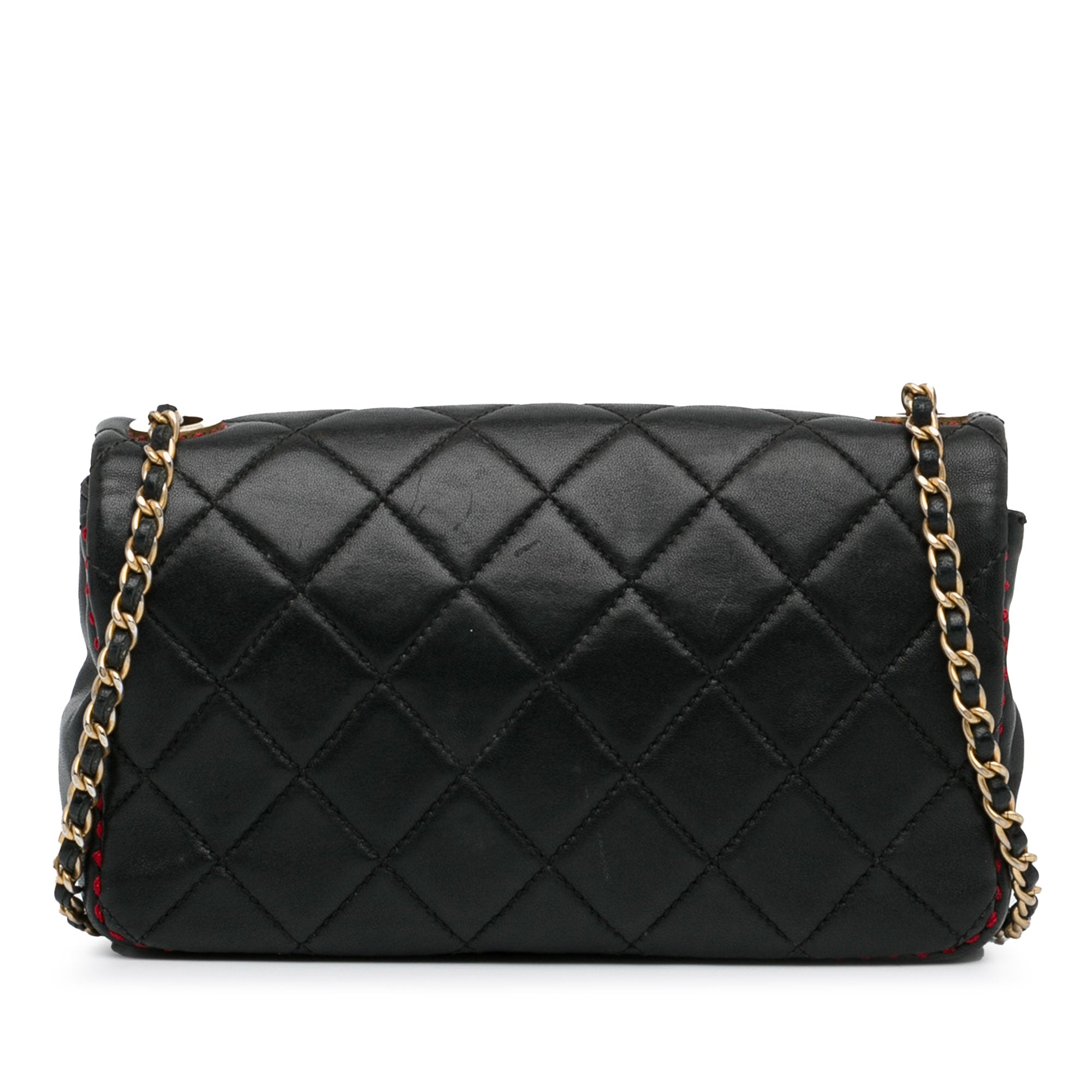 CC Quilted Lambskin Stitched Single Flap_3