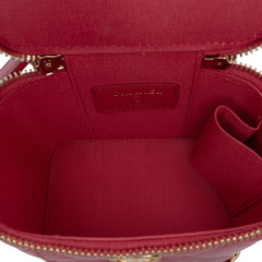 Mini CC Quilted Lambskin Top Handle Vanity Case With Chain