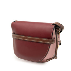 Small Tricolor Leather Gate Crossbody