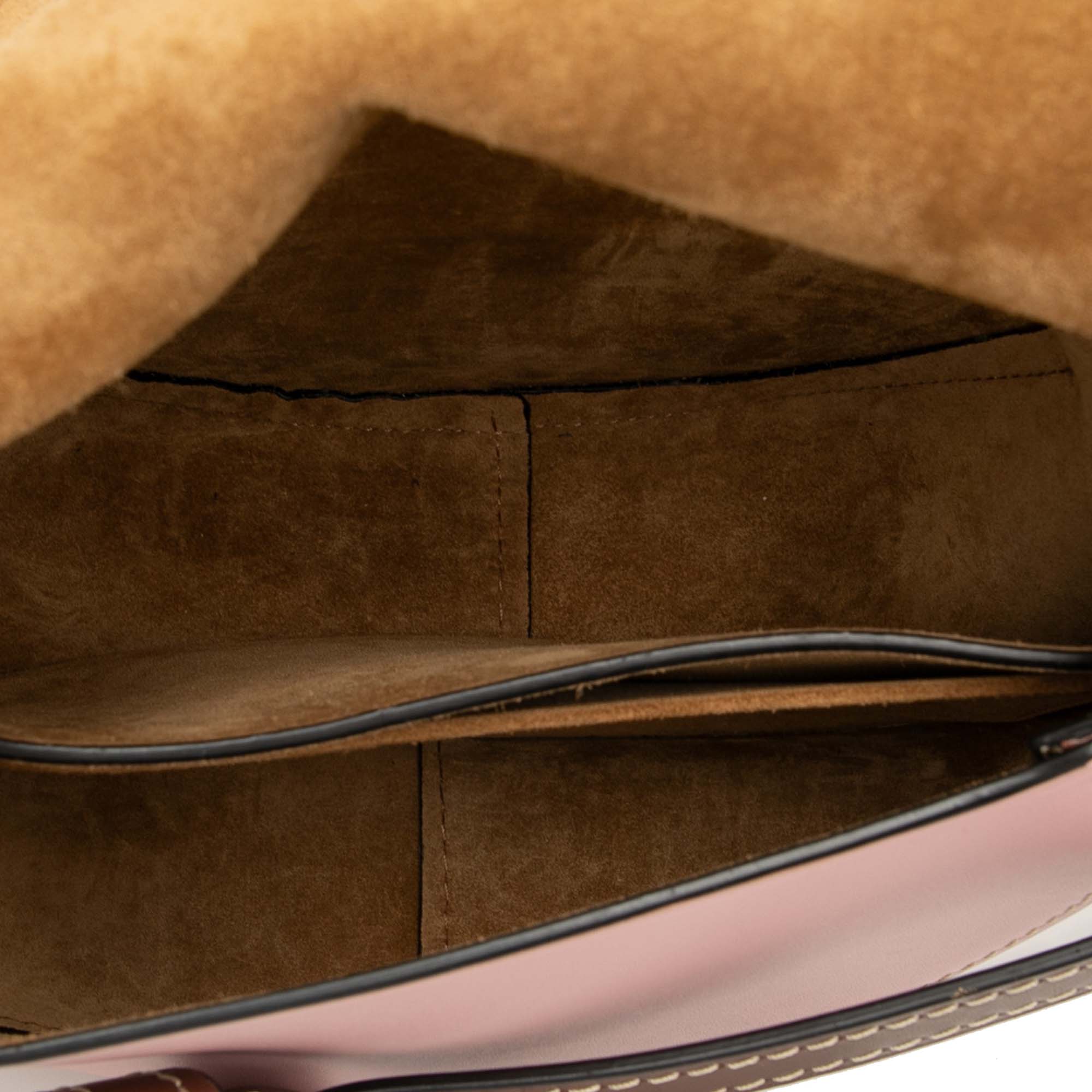 Small Tricolor Leather Gate Crossbody