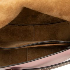 Small Tricolor Leather Gate Crossbody