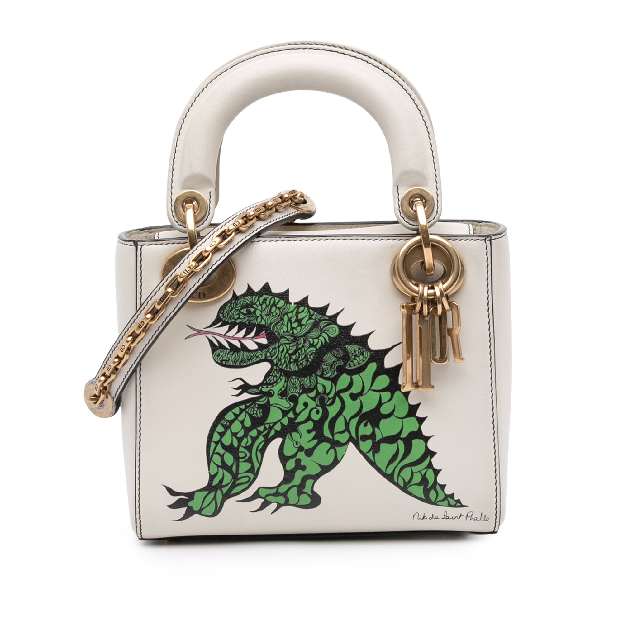 Limited Edition Niki De Saint Phalle Mini Calfskin Dragon Lady Dior
