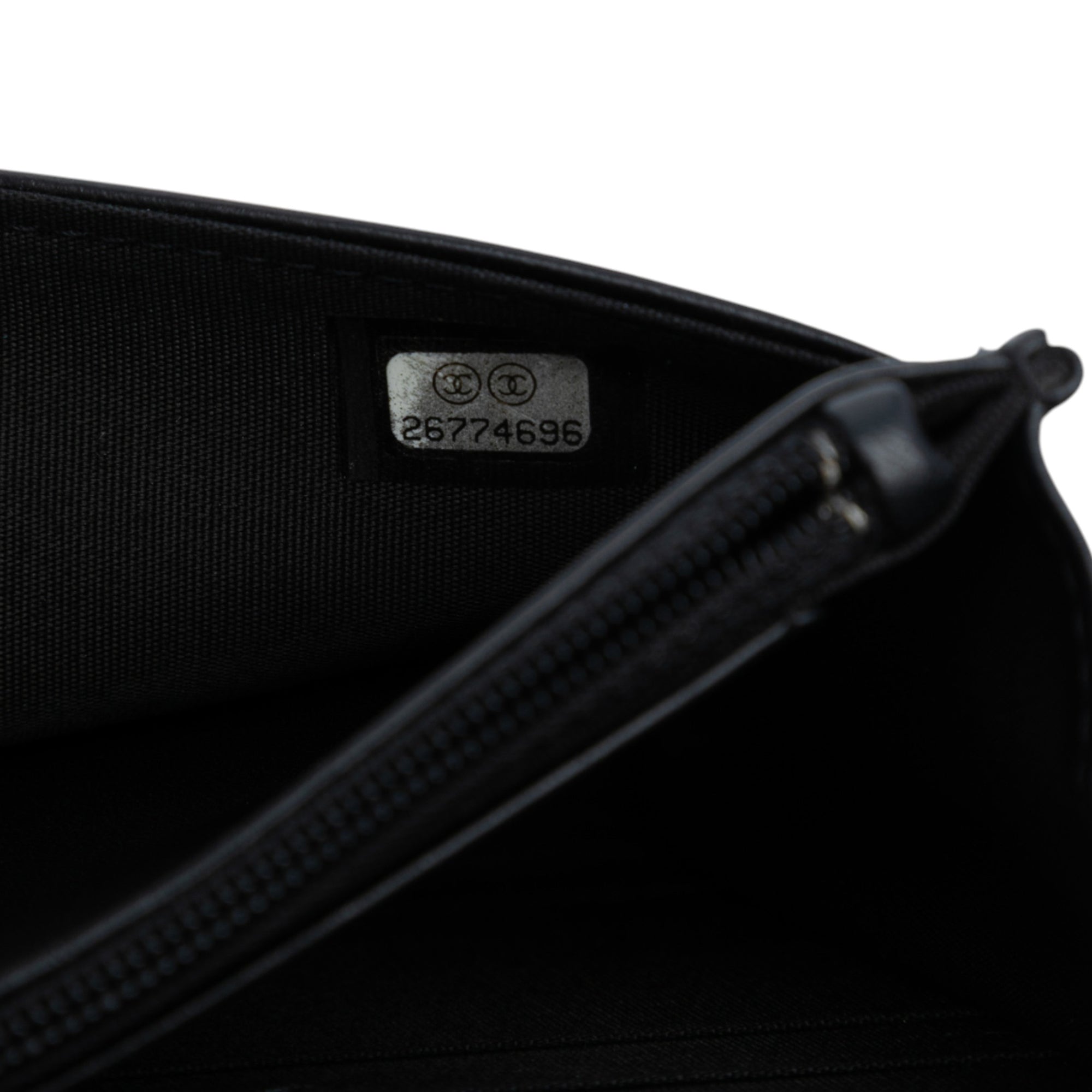 Chevron Quilted Calfskin Boy Wallet On Chain