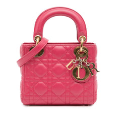Mini Lambskin Cannage Lady Dior