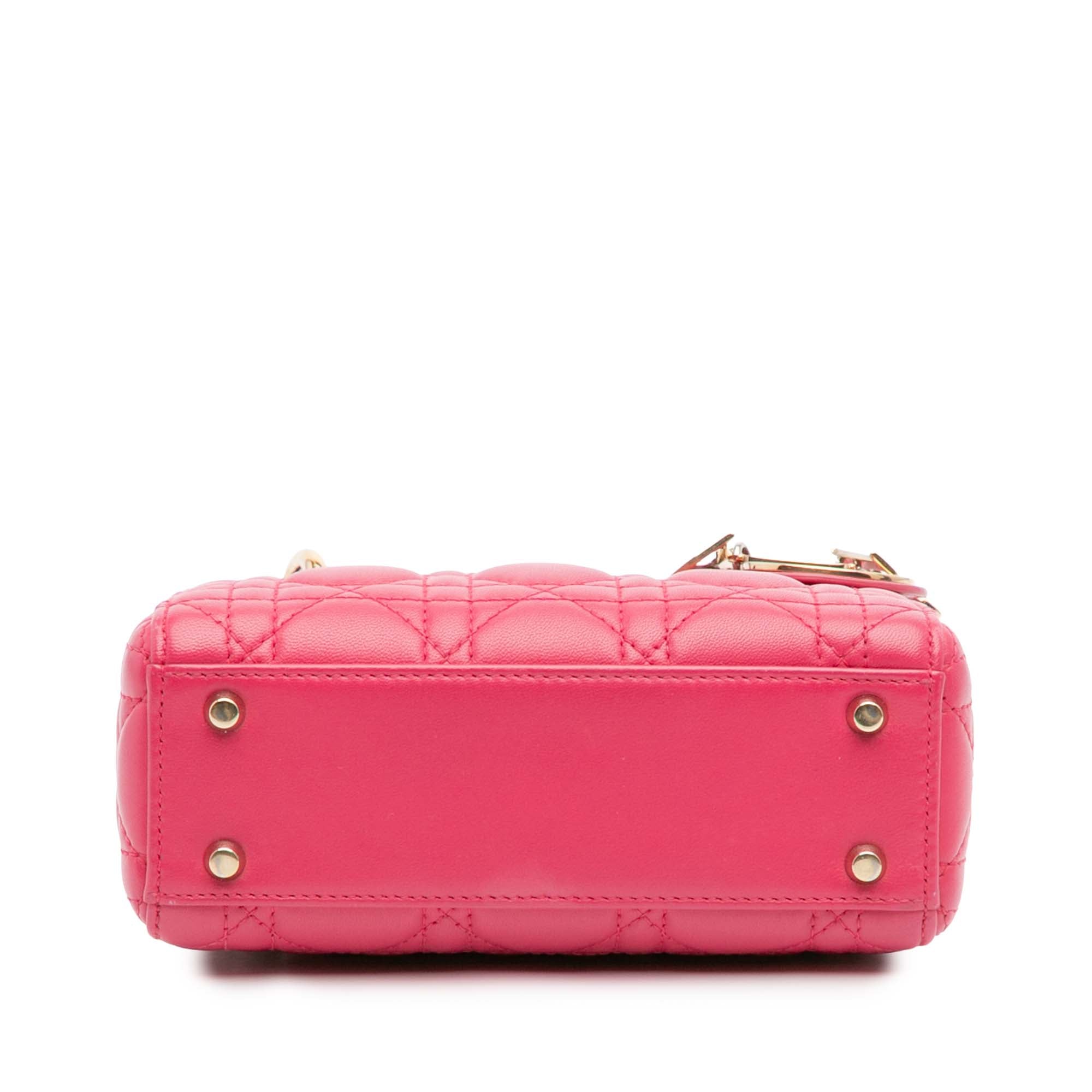 Mini Lambskin Cannage Lady Dior