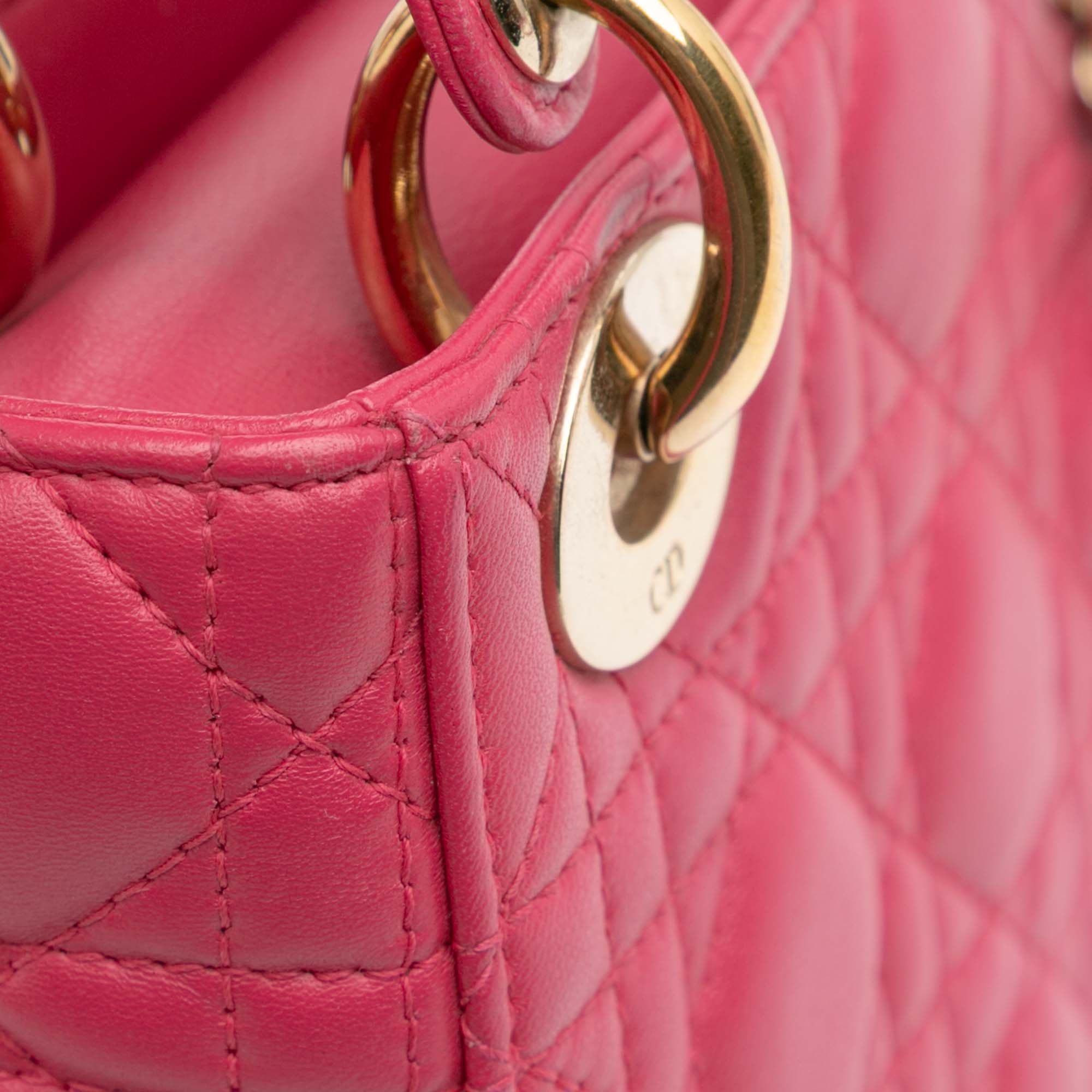 Mini Lambskin Cannage Lady Dior