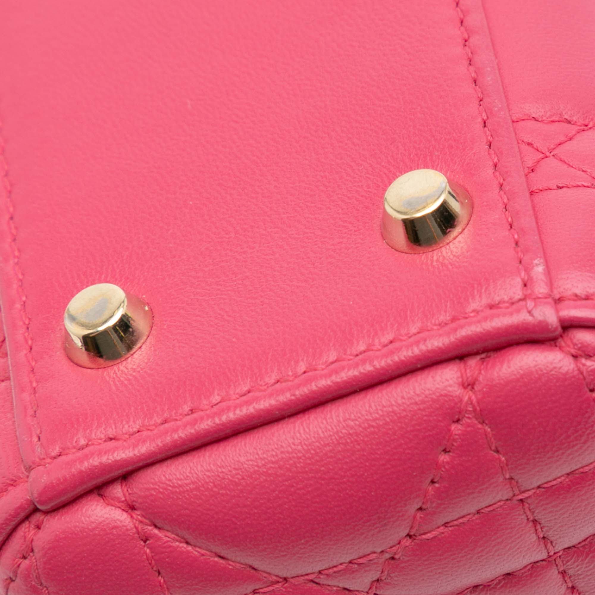 Mini Lambskin Cannage Lady Dior