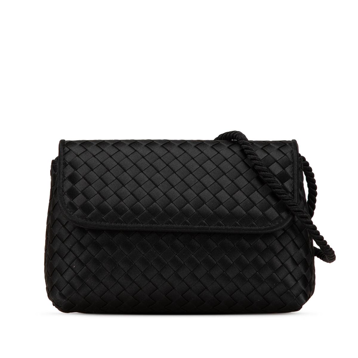 Satin Intrecciato Flap Crossbody