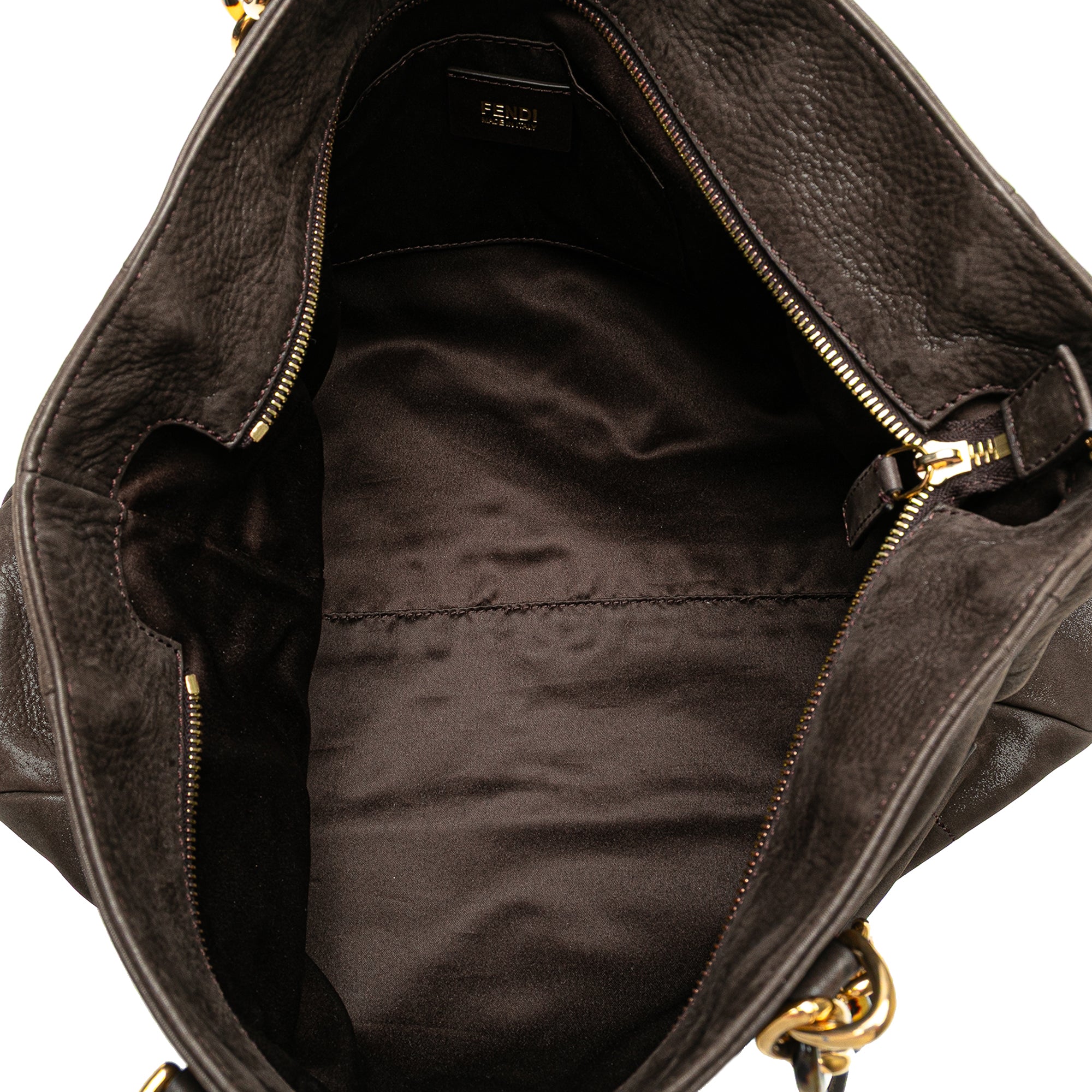Iridescent Leather Chain Tote