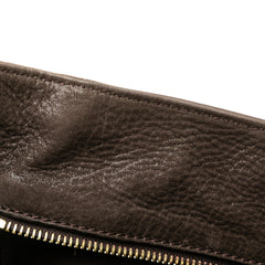 Iridescent Leather Chain Tote