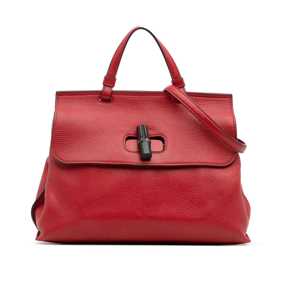 Medium Leather Bamboo Daily Satchel