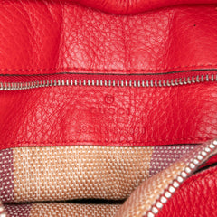 Medium Leather Bamboo Daily Satchel