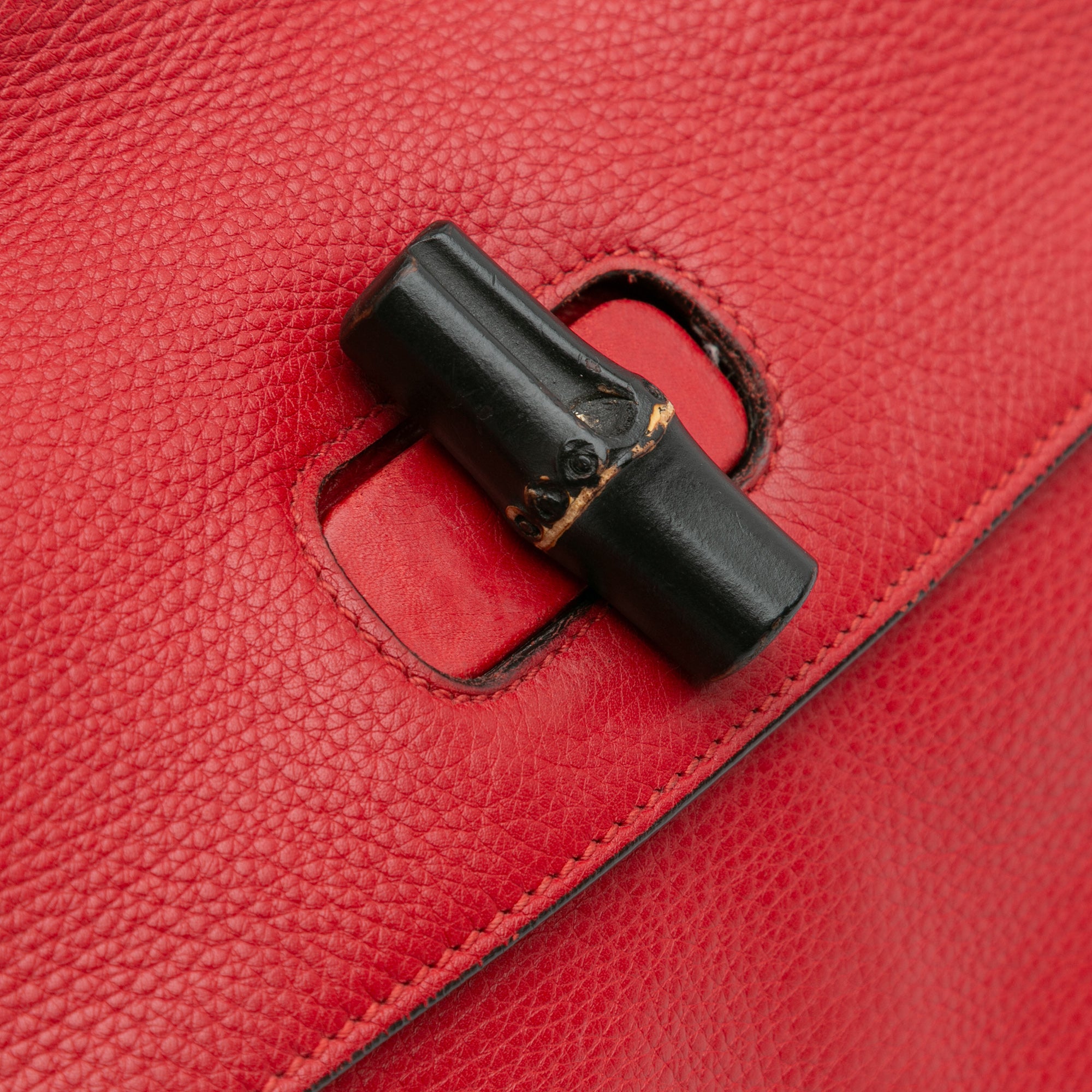 Medium Leather Bamboo Daily Satchel