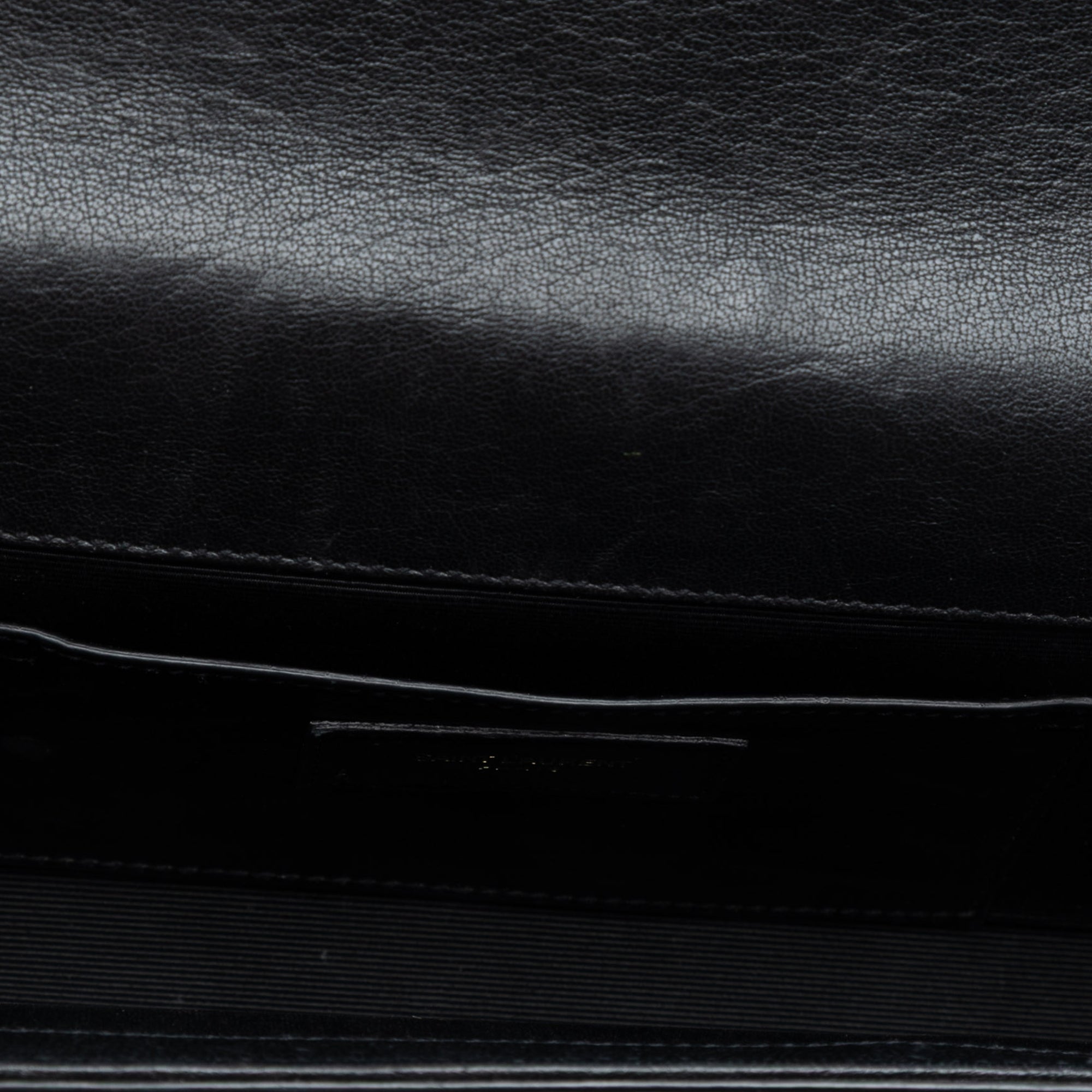 Leather Monogram Crystal Studded Cassandre Clutch