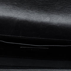 Leather Monogram Crystal Studded Cassandre Clutch