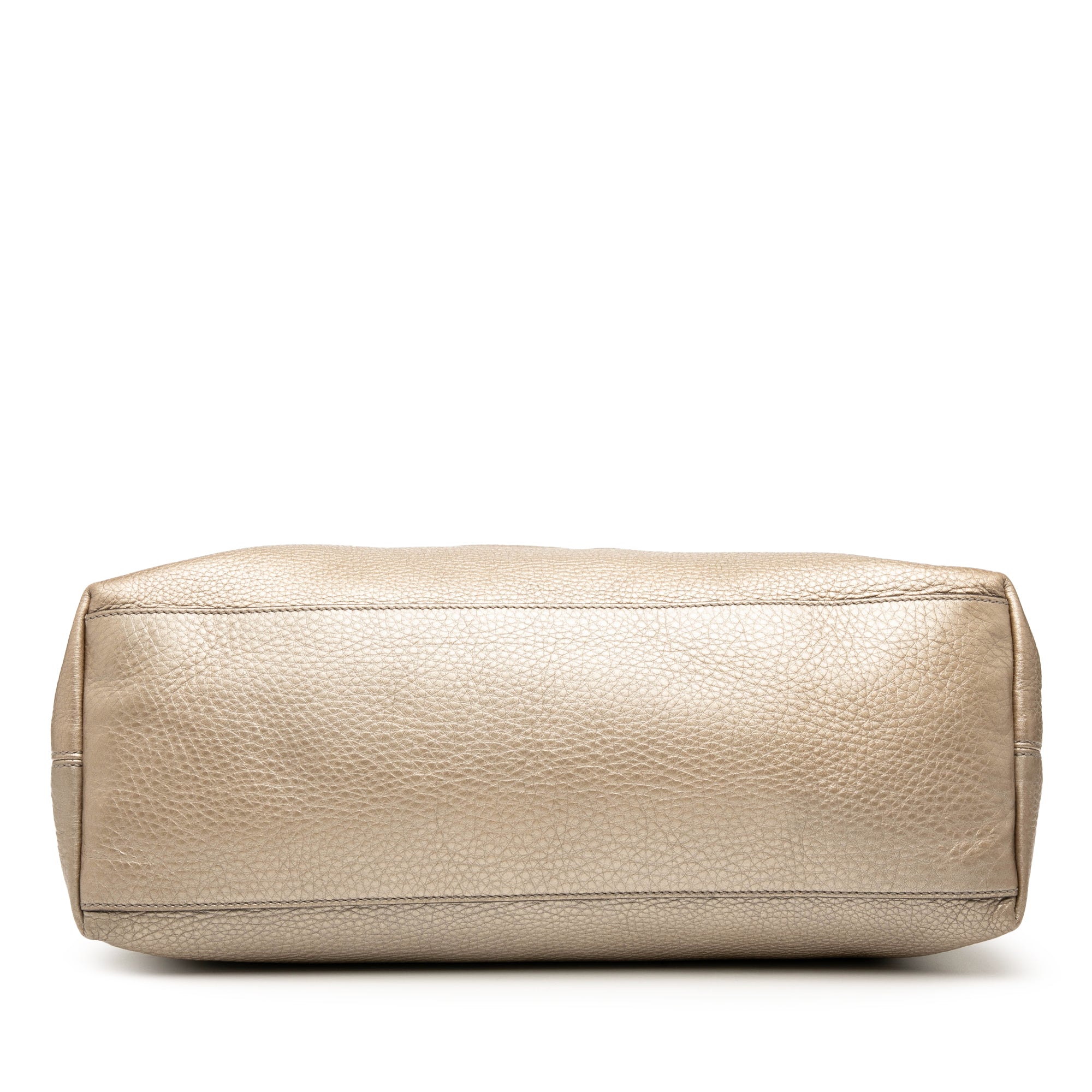 Medium Metallic Leather Soho Chain Tote