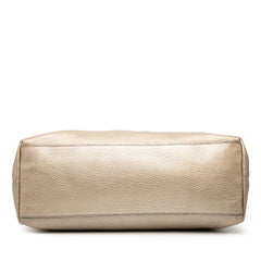 Medium Metallic Leather Soho Chain Tote