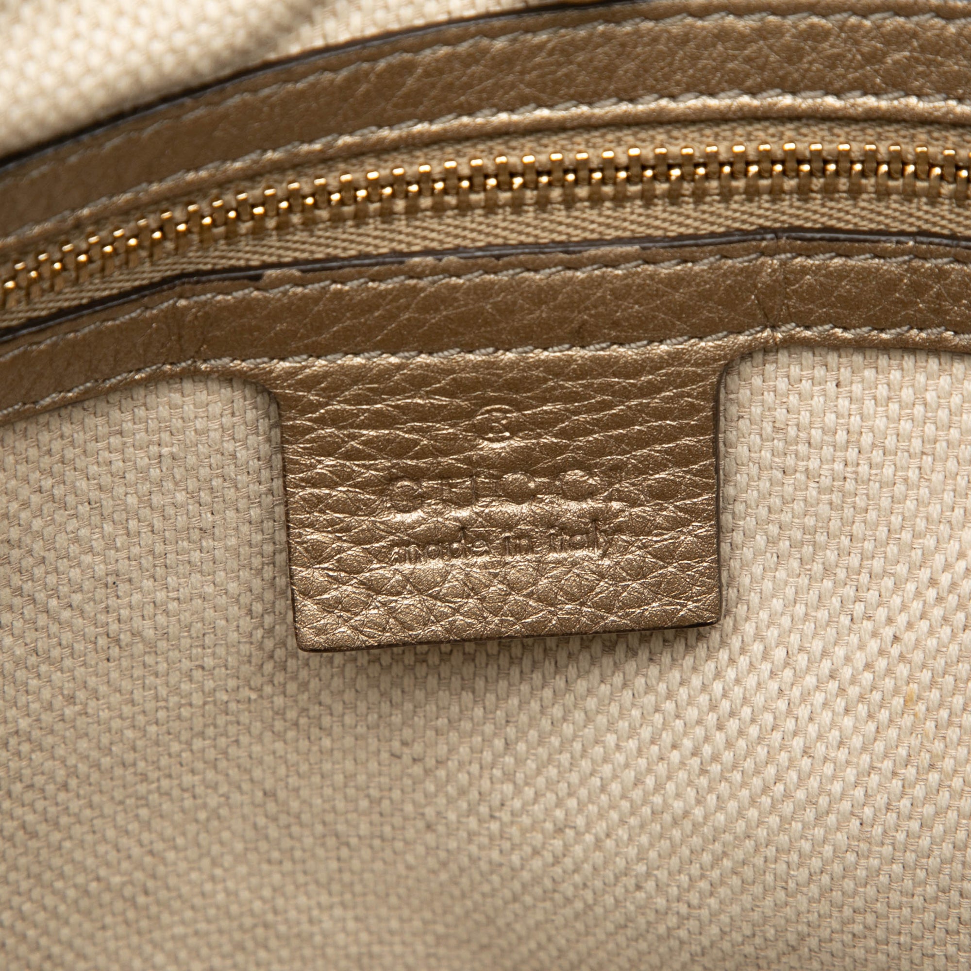 Medium Metallic Leather Soho Chain Tote