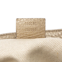 Medium Metallic Leather Soho Chain Tote