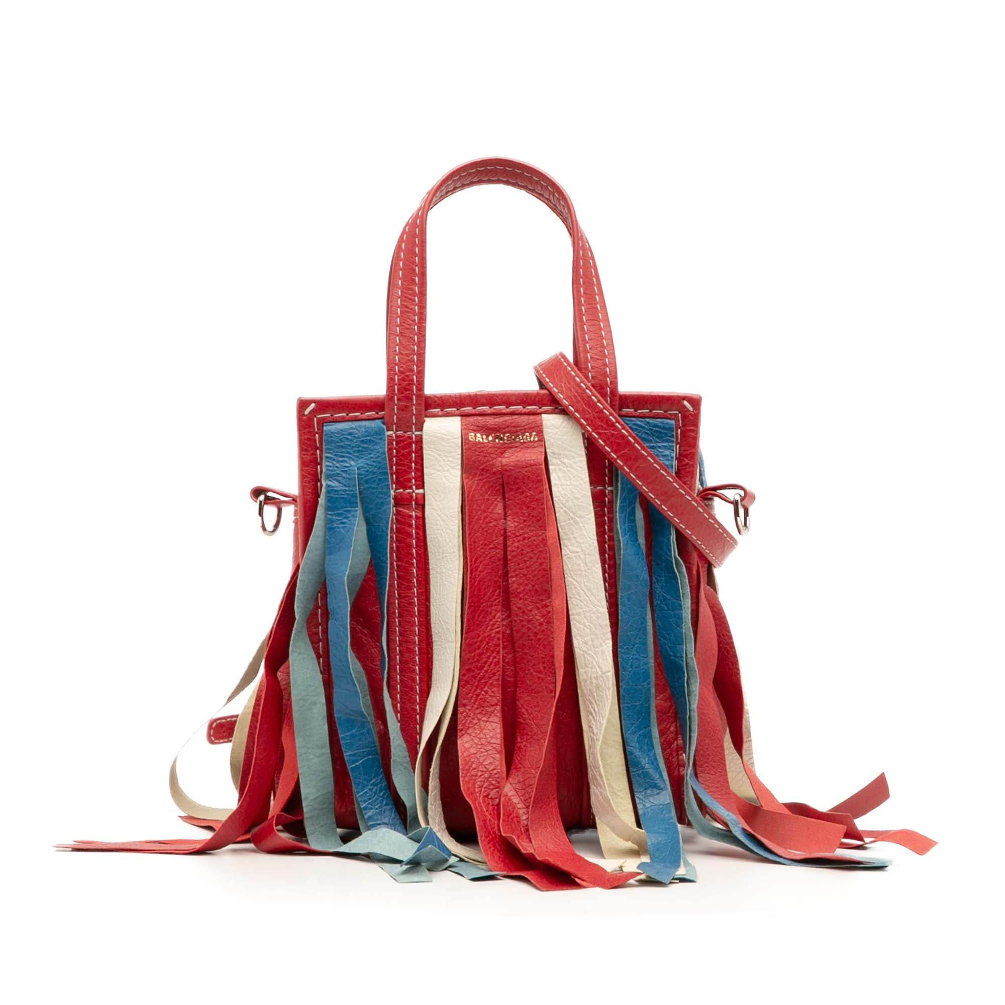 XXS Lambskin Fringe Bazar Shopper Satchel
