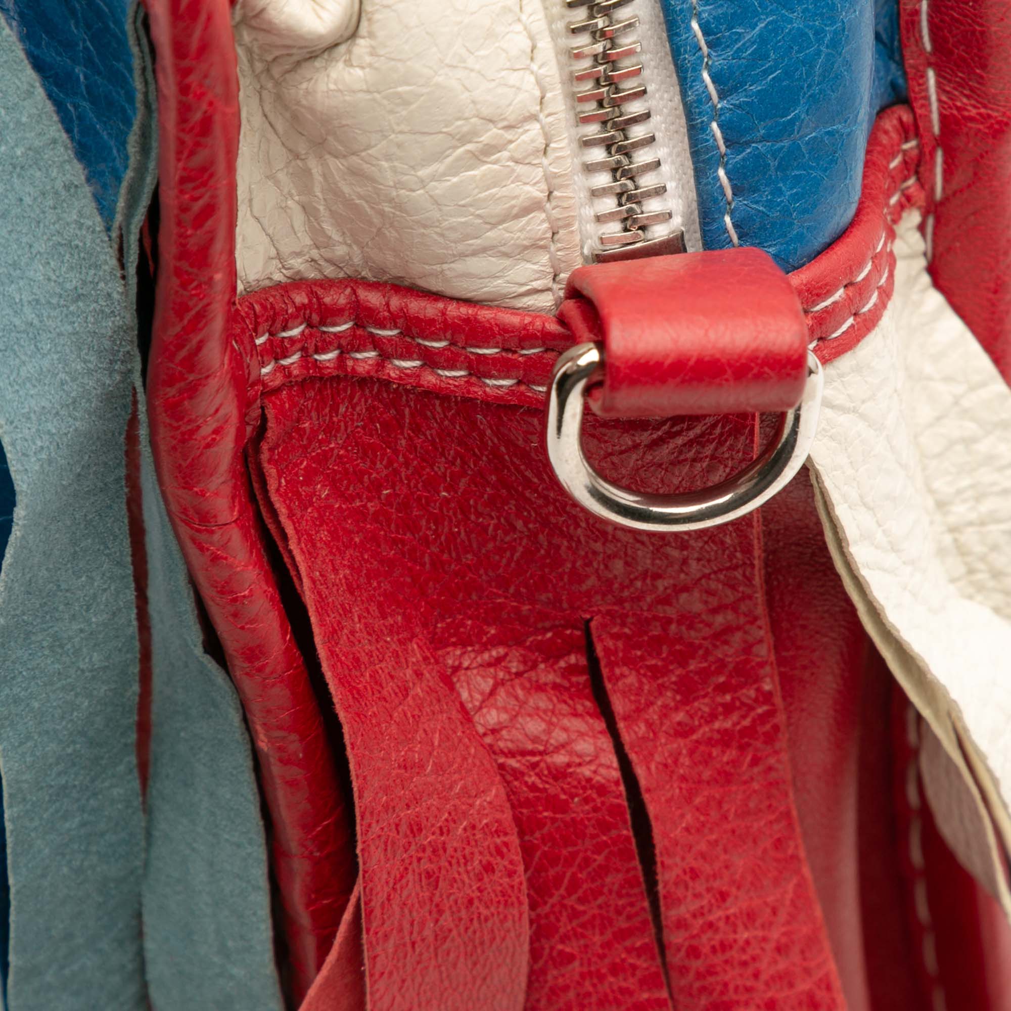 XXS Lambskin Fringe Bazar Shopper Satchel