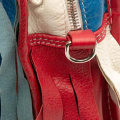 XXS Lambskin Fringe Bazar Shopper Satchel