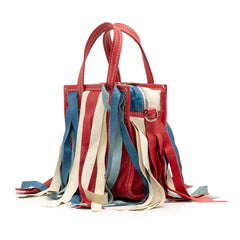 XXS Lambskin Fringe Bazar Shopper Satchel