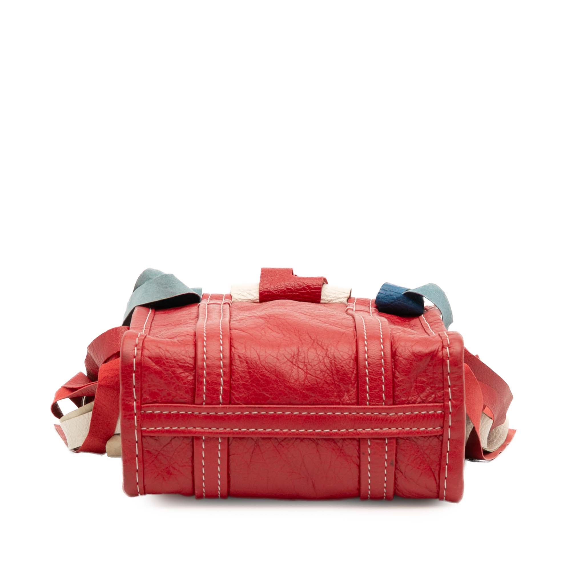 XXS Lambskin Fringe Bazar Shopper Satchel