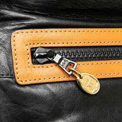Foldover Leather Clutch