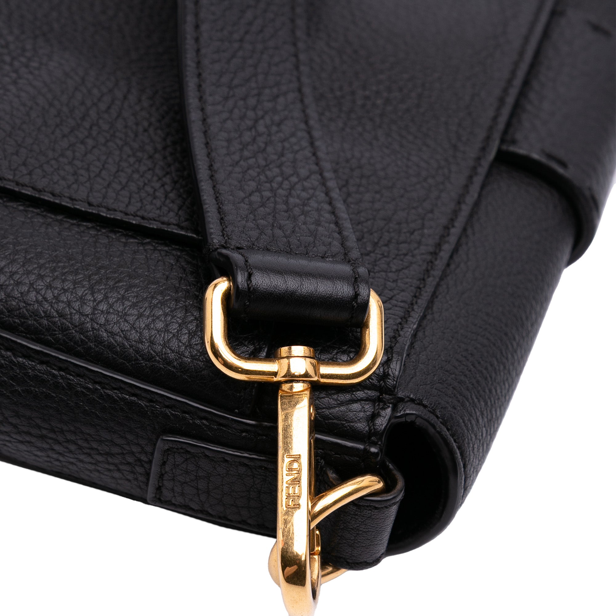 Leather Selleria Convertible Baguette Satchel