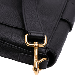 Leather Selleria Convertible Baguette Satchel