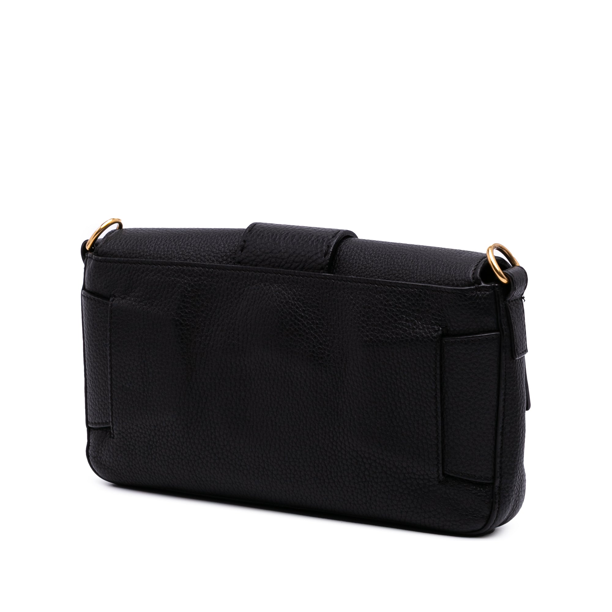 Leather Selleria Convertible Baguette Satchel