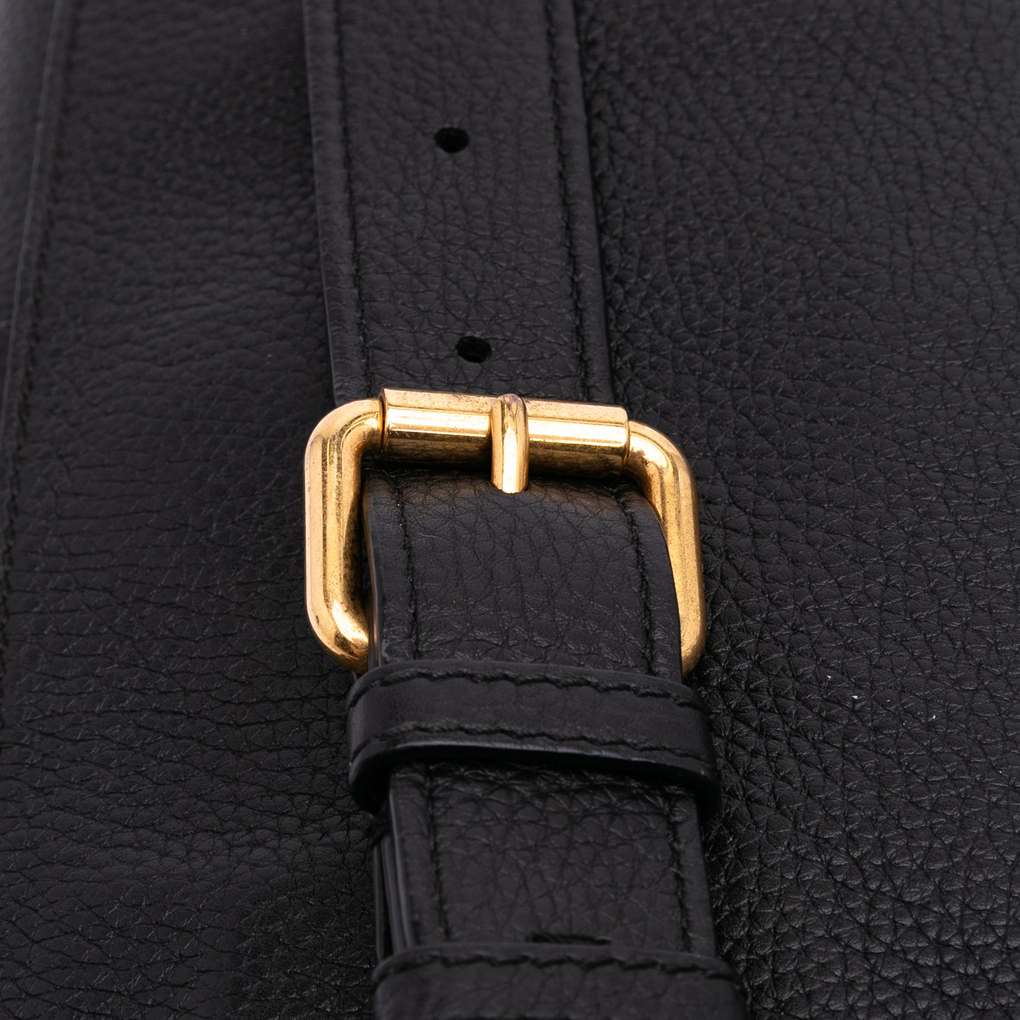 Leather Selleria Convertible Baguette Satchel