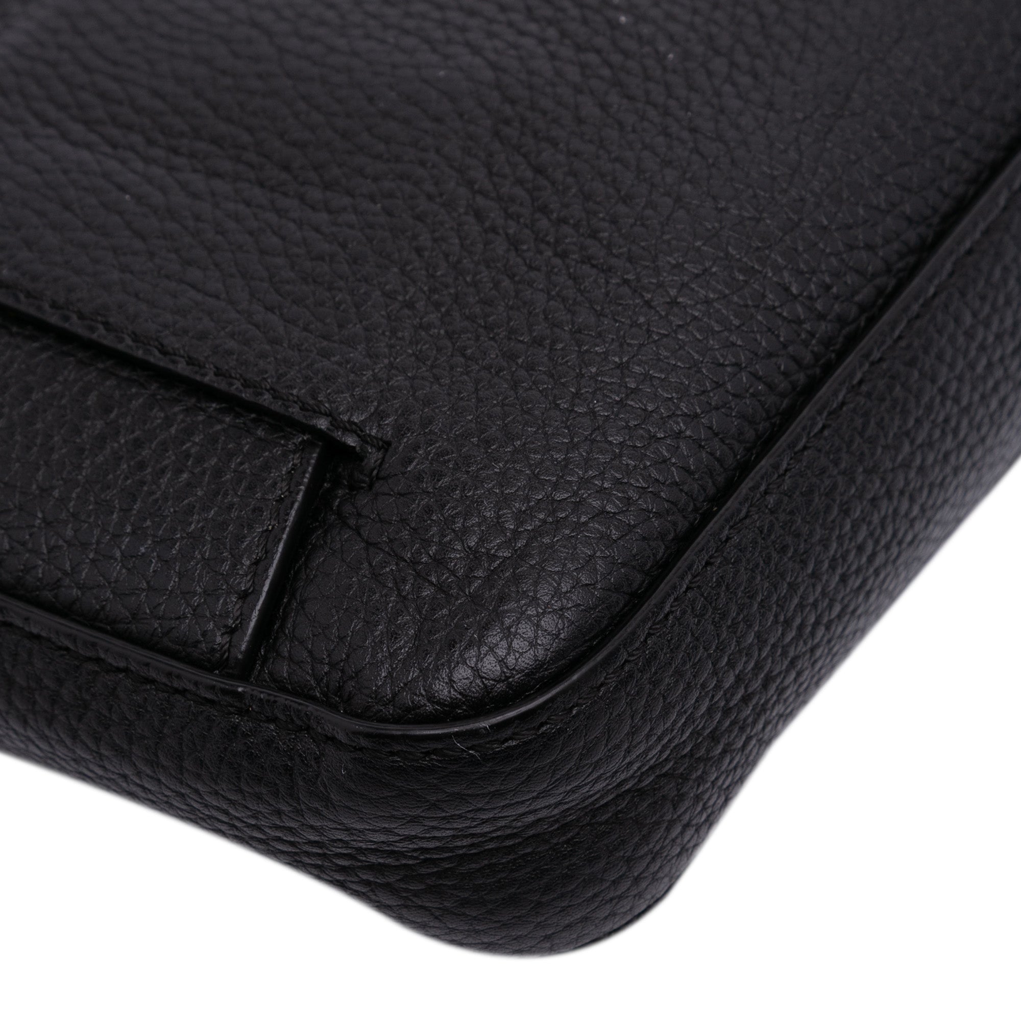Leather Selleria Convertible Baguette Satchel