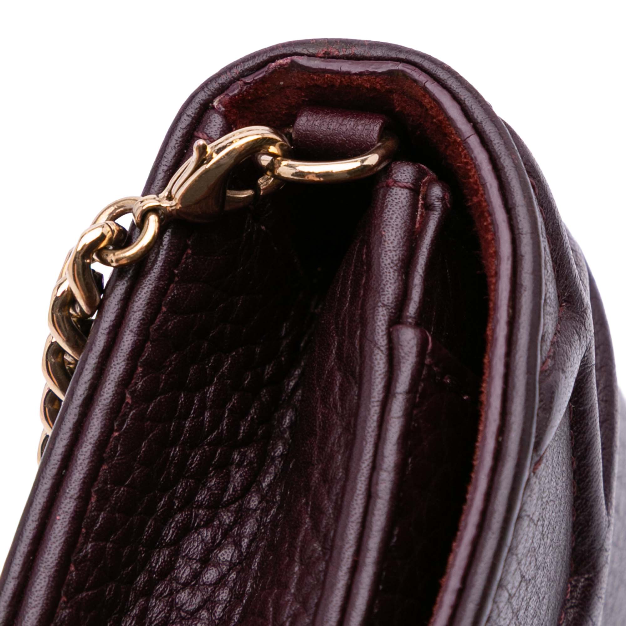 Grained Calfskin Diorama Wallet on Chain