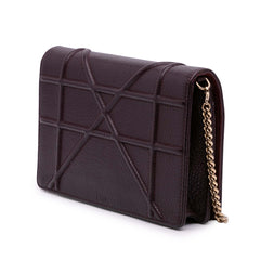 Grained Calfskin Diorama Wallet on Chain