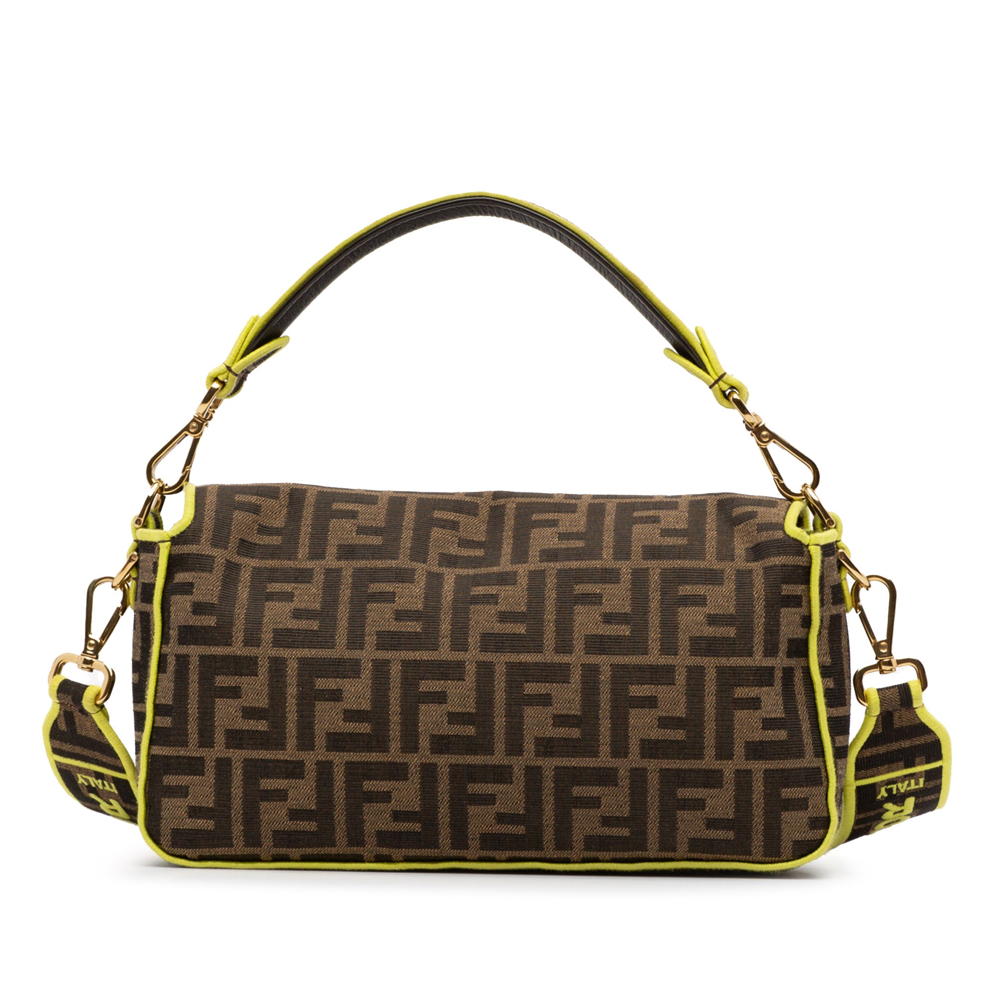 Medium Zucca Fluo Trim Baguette Satchel_2