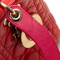 Medium Bicolor Lambskin Cannage Lady Dior