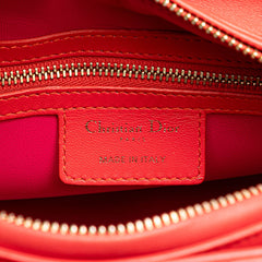 Medium Bicolor Lambskin Cannage Lady Dior